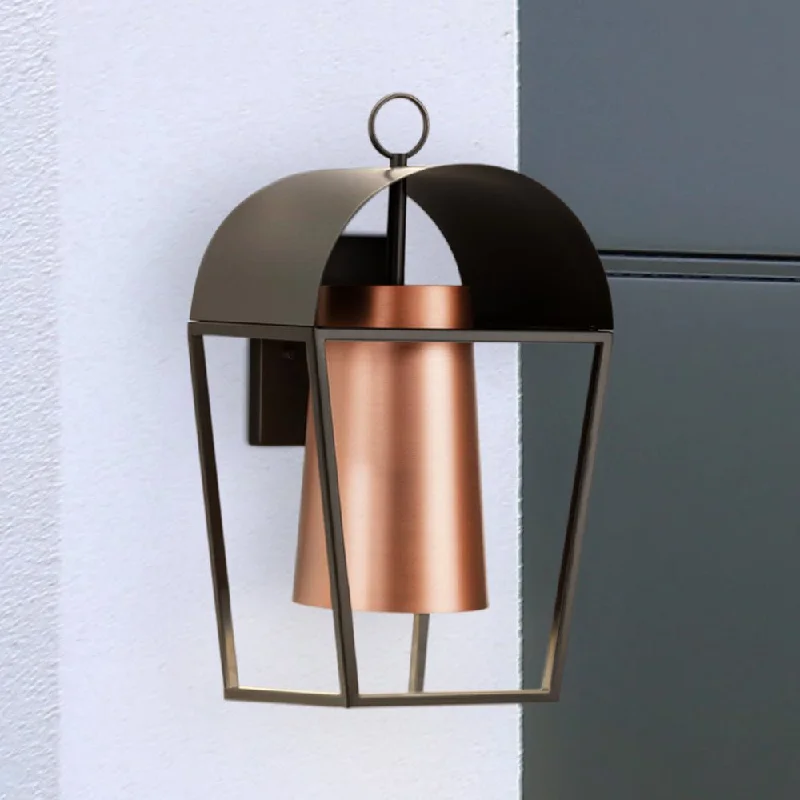 Energy - Efficient Industrial Lighting for Cost - SavingsUHP1461 Modern Outdoor Wall Sconce, 18''H x 8-3/8"W x 9-1/2''D, Antique Bronze Finish, Mott Collection Energy - Efficient Industrial Lighting for Cost - SavingsUHP1461 Modern Outdoor Wall Sconce, 18''H x 8-3/8"W x 9-1/2''D, Antique Bronze Finish, Mott Collection