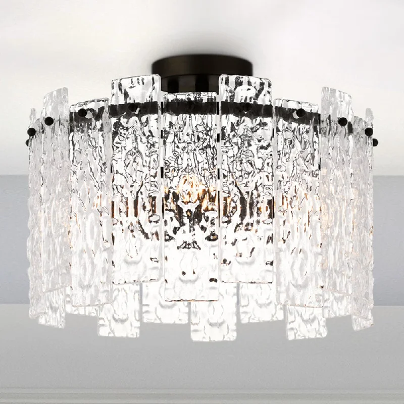 Industrial Emergency Lighting for Safety in FactoriesUQL4631 Glam Indoor Ceiling Light, 12.00''H x 16.50''W x 16.50''D, Matte Black Finish, Rockingham Collection Industrial Emergency Lighting for Safety in FactoriesUQL4631 Glam Indoor Ceiling Light, 12.00''H x 16.50''W x 16.50''D, Matte Black Finish, Rockingham Collection