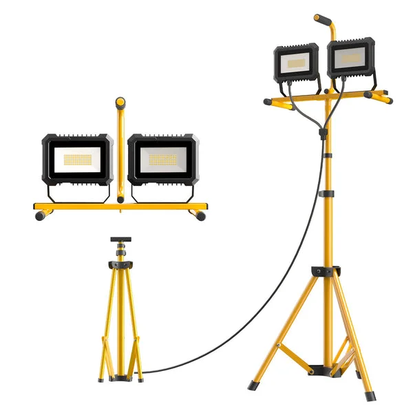 Industrial Pendant Lighting for Machine ShopsLED Tripod Lights, LED Work Light with Stand 80W 10000LM 2 Head Portable Work Lights on stand. Industrial Pendant Lighting for Machine ShopsLED Tripod Lights, LED Work Light with Stand 80W 10000LM 2 Head Portable Work Lights on stand.