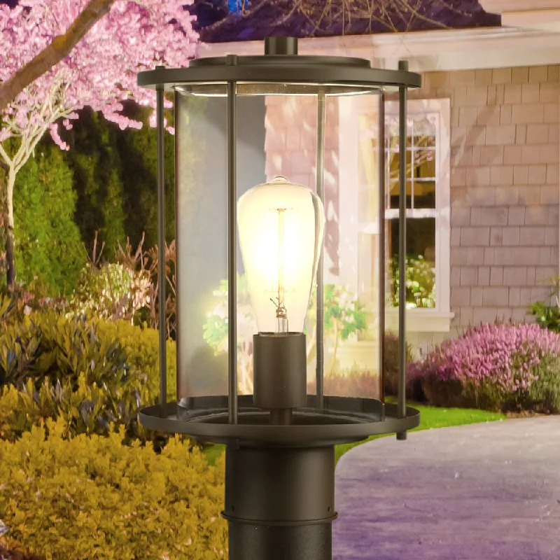 Durable Industrial Lighting for Harsh EnvironmentsUHP1521 Farmhouse Outdoor Post Light, 13-1/2''H x 8"W x 8''D, Matte Black Finish, Bankstown Collection Durable Industrial Lighting for Harsh EnvironmentsUHP1521 Farmhouse Outdoor Post Light, 13-1/2''H x 8"W x 8''D, Matte Black Finish, Bankstown Collection