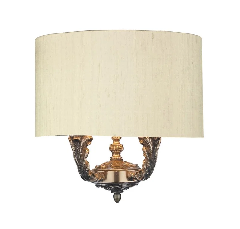 wood wall lamps with natural grain for a warm and organic feelValerio Bronze & Sea Mist Gold/Gold Shade Wall Light (shade colour options available) - ID 10165 wood wall lamps with natural grain for a warm and organic feelValerio Bronze & Sea Mist Gold/Gold Shade Wall Light (shade colour options available) - ID 10165