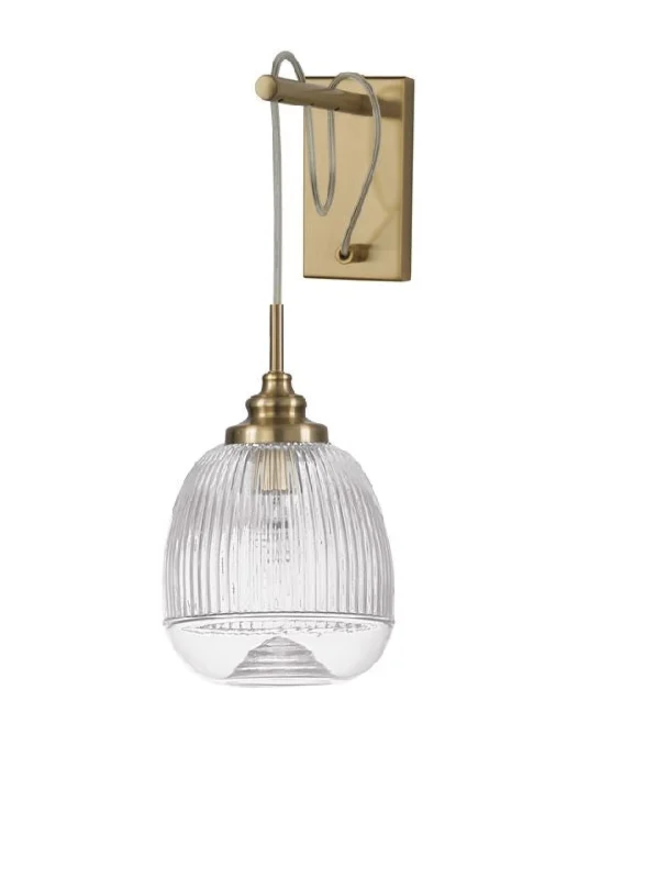 coastal style wall lamps with nautical elements for beachfront homesMON Clear Lined Enclosed Glass & Gold Metal Single Wall Light - ID 10030 coastal style wall lamps with nautical elements for beachfront homesMON Clear Lined Enclosed Glass & Gold Metal Single Wall Light - ID 10030