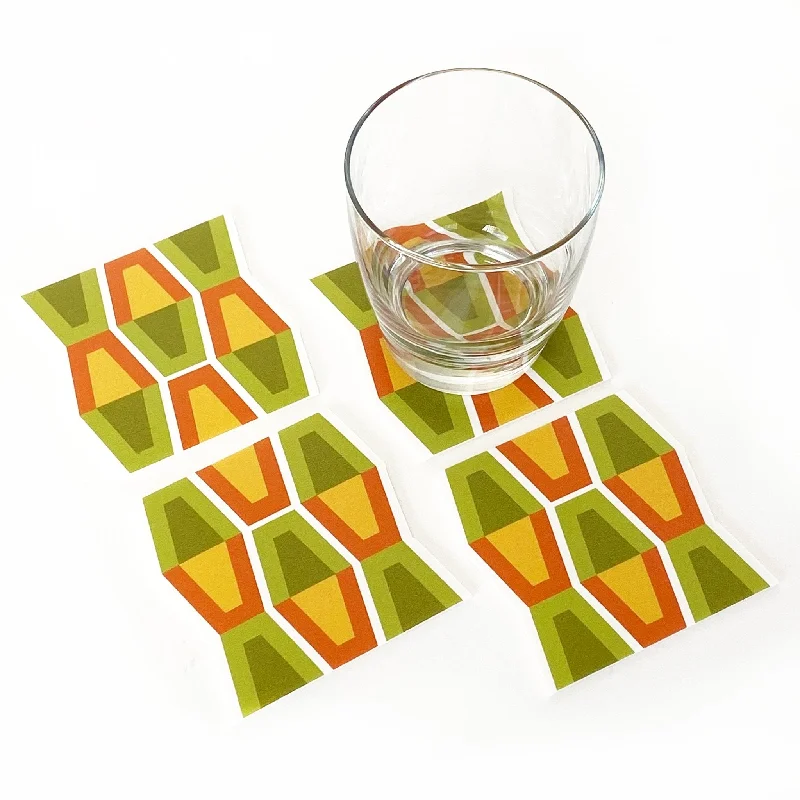 Lava Lamps for Food Courts in Shopping MallsLava Lamp Vinyl Coasters - Orange Green (Set of 8) Lava Lamps for Food Courts in Shopping MallsLava Lamp Vinyl Coasters - Orange Green (Set of 8)