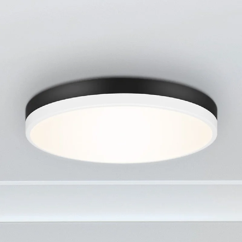 Corrosion - Resistant Industrial Lighting for Coastal FactoriesUQL5151 Industrial Indoor Ceiling Light, 2.00''H x 15.00''W x 15.00''D, Matte Black White Finish, Minot Collection Corrosion - Resistant Industrial Lighting for Coastal FactoriesUQL5151 Industrial Indoor Ceiling Light, 2.00''H x 15.00''W x 15.00''D, Matte Black White Finish, Minot Collection