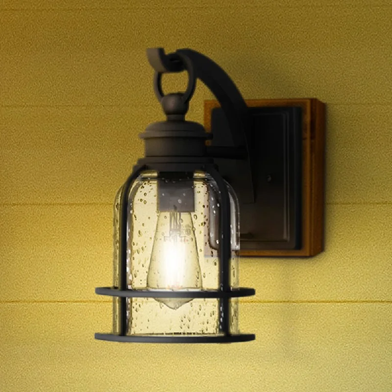 Industrial Lighting for Furniture FactoriesUQL1940 Coastal Outdoor Wall Sconce, 12''H x 6.5''W x 8.5''D, Earth Black Finish, Lausanne Collection Industrial Lighting for Furniture FactoriesUQL1940 Coastal Outdoor Wall Sconce, 12''H x 6.5''W x 8.5''D, Earth Black Finish, Lausanne Collection