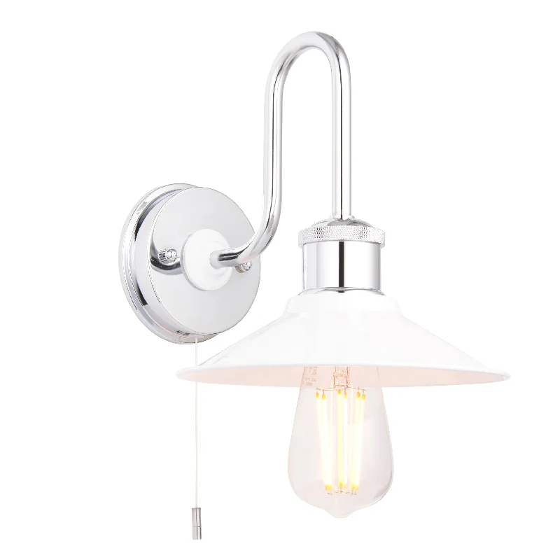 wood wall lamps with natural grain for a warm and organic feelClassic Modern Chrome & White Bathroom Wall Light - ID 11660 wood wall lamps with natural grain for a warm and organic feelClassic Modern Chrome & White Bathroom Wall Light - ID 11660