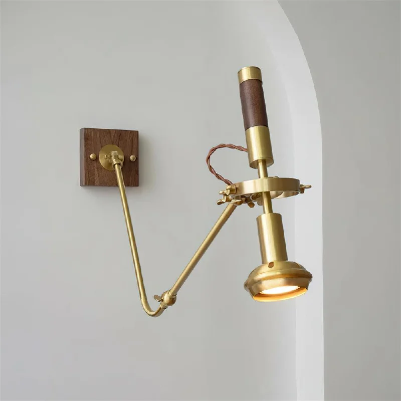 Brass & Walnut Color
