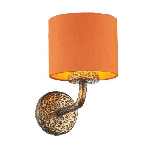 metal wall lamps with a matte black finish for a sleek and modern lookSloane Wall Light Bronze With Orange & Gold Shade (other shade colours available) - ID 10246 metal wall lamps with a matte black finish for a sleek and modern lookSloane Wall Light Bronze With Orange & Gold Shade (other shade colours available) - ID 10246