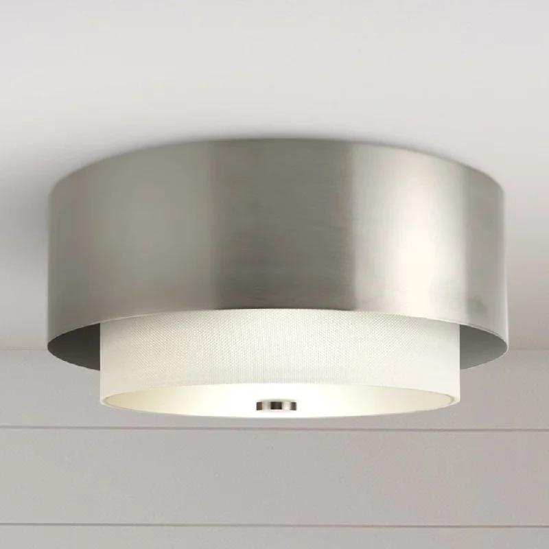 Industrial Wall - Mounted Lighting for Workshop WallsUHP4850 Modern Indoor Ceiling Light, 7-7/8''H x 14"W x 14''D, Brushed Nickel Finish, Rochester Collection Industrial Wall - Mounted Lighting for Workshop WallsUHP4850 Modern Indoor Ceiling Light, 7-7/8''H x 14"W x 14''D, Brushed Nickel Finish, Rochester Collection