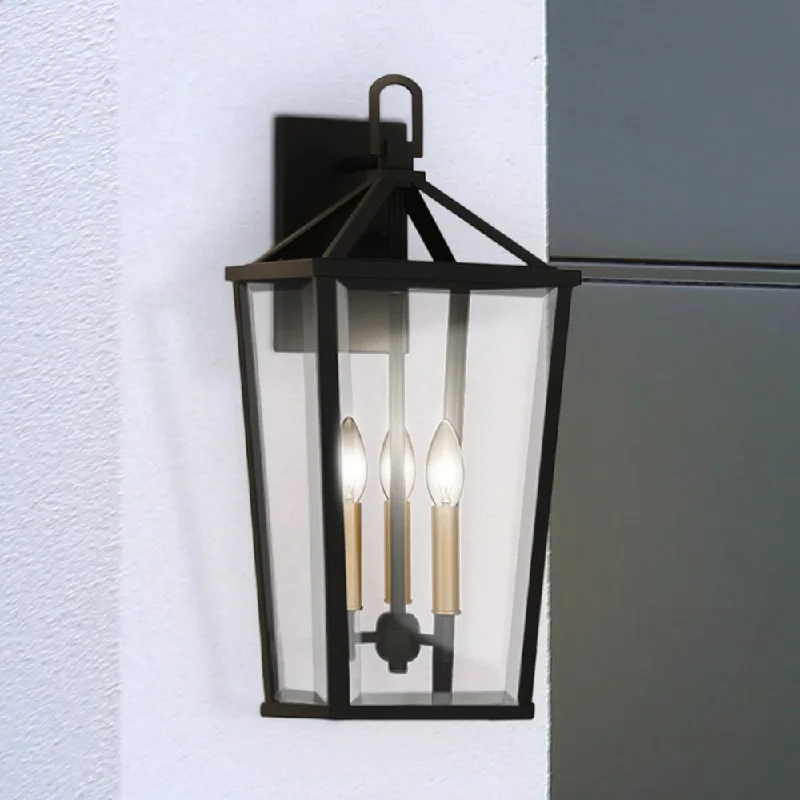 Industrial Lighting for Chemical PlantsUQL1963 Urban Loft Outdoor Wall Sconce, 22''H x 9.5''W x 10.5''D, Matte Black Finish, Ulm Collection Industrial Lighting for Chemical PlantsUQL1963 Urban Loft Outdoor Wall Sconce, 22''H x 9.5''W x 10.5''D, Matte Black Finish, Ulm Collection