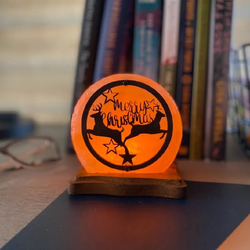 Salt Lamps for Guest Rooms to Add a Cozy TouchChristmas With Reindeers USB Plugin Himalayan Salt Lamp Salt Lamps for Guest Rooms to Add a Cozy TouchChristmas With Reindeers USB Plugin Himalayan Salt Lamp