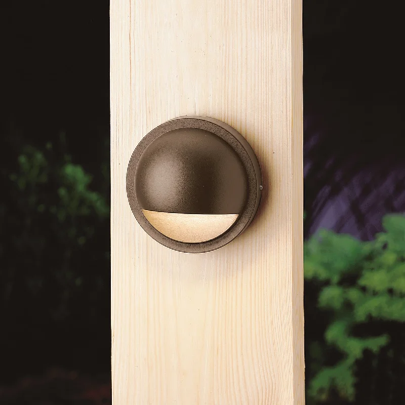 Recessed lights for libraries to provide focused reading lightHalf Moon LED Deck Light in Textured Architectural Bronze