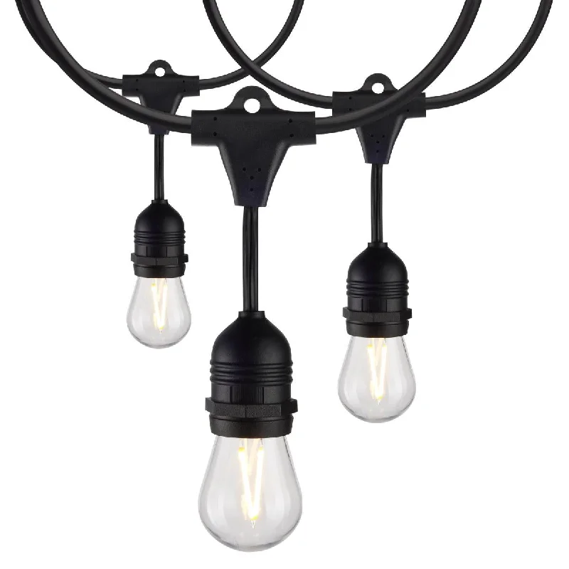 Recessed lights with a sleek, modern design for contemporary homes24FT LED String Light; Includes 12-S14 bulbs, 12W, 2200K, 120V Recessed lights with a sleek, modern design for contemporary homes24FT LED String Light; Includes 12-S14 bulbs, 12W, 2200K, 120V