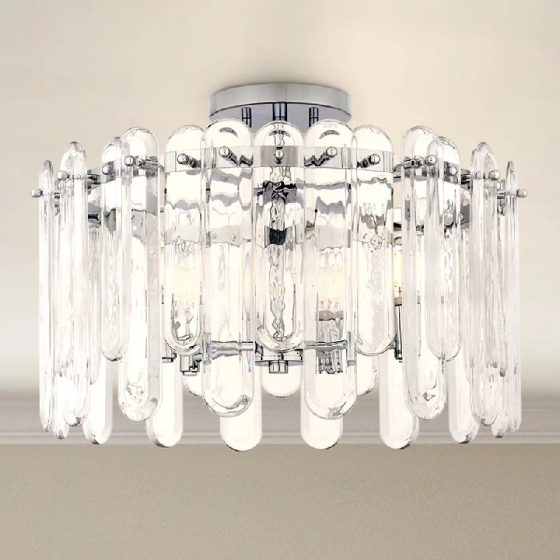 Industrial Wall - Mounted Lighting for Workshop WallsUQL5901 Posh Indoor Ceiling Light, 14''H x 20.25''W x 20.25''D, Polished Chrome Finish, Marlow Collection Industrial Wall - Mounted Lighting for Workshop WallsUQL5901 Posh Indoor Ceiling Light, 14''H x 20.25''W x 20.25''D, Polished Chrome Finish, Marlow Collection