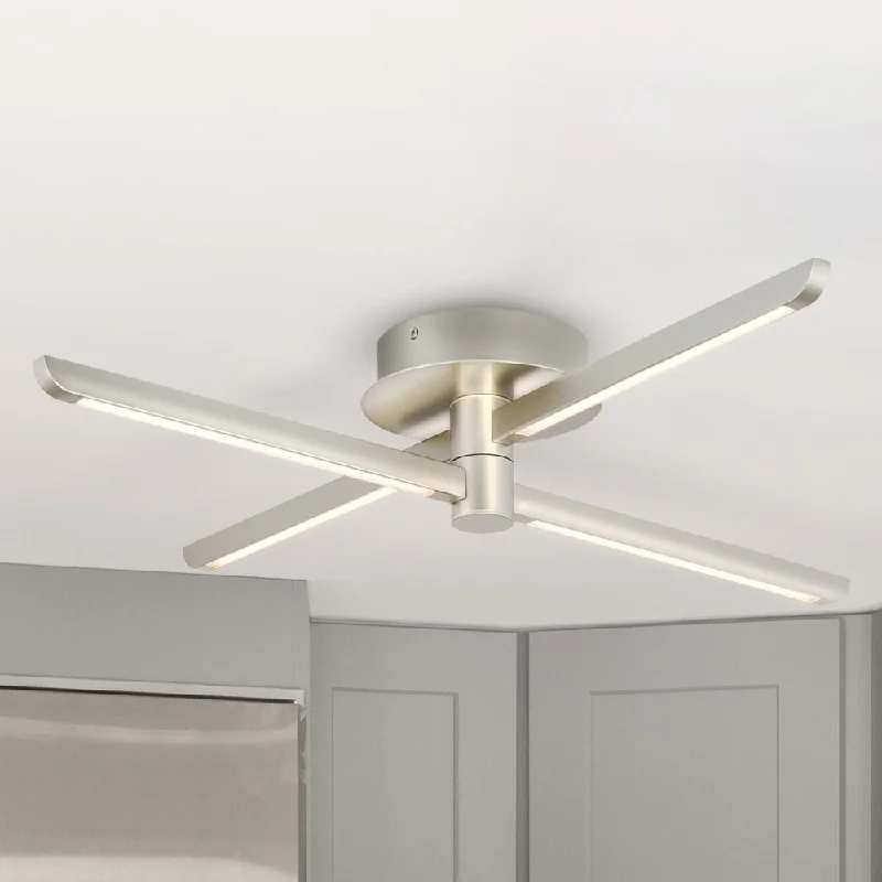 Industrial Lighting for Metal Fabrication ShopsUHP4820 Cosmopolitan Indoor Ceiling Light, 4-3/8''H x 25"W x 25''D, Burnished Nickel Finish, Scranton Collection Industrial Lighting for Metal Fabrication ShopsUHP4820 Cosmopolitan Indoor Ceiling Light, 4-3/8''H x 25"W x 25''D, Burnished Nickel Finish, Scranton Collection
