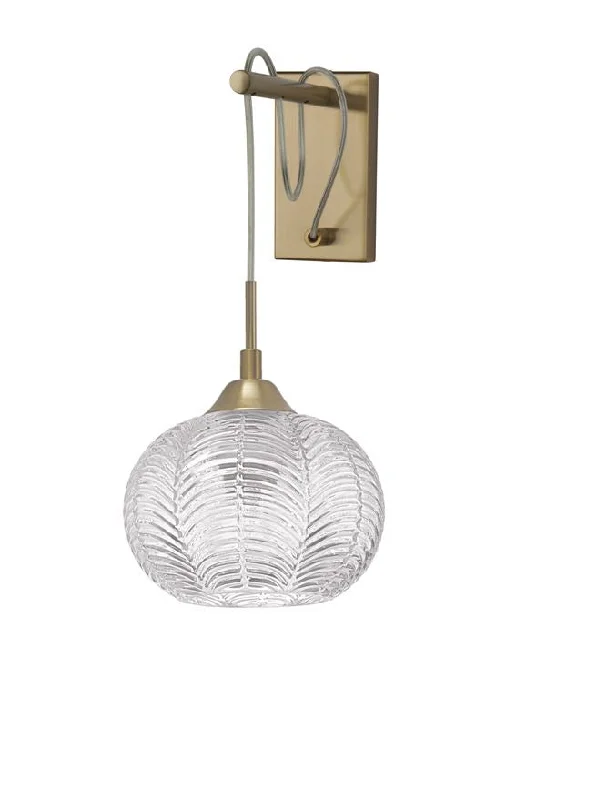 gothic style wall lamps with dark finishes for a mysterious libraryVAR Clear Waved Glass & Satin Gold Metal Single Wall Light - ID 10033 gothic style wall lamps with dark finishes for a mysterious libraryVAR Clear Waved Glass & Satin Gold Metal Single Wall Light - ID 10033