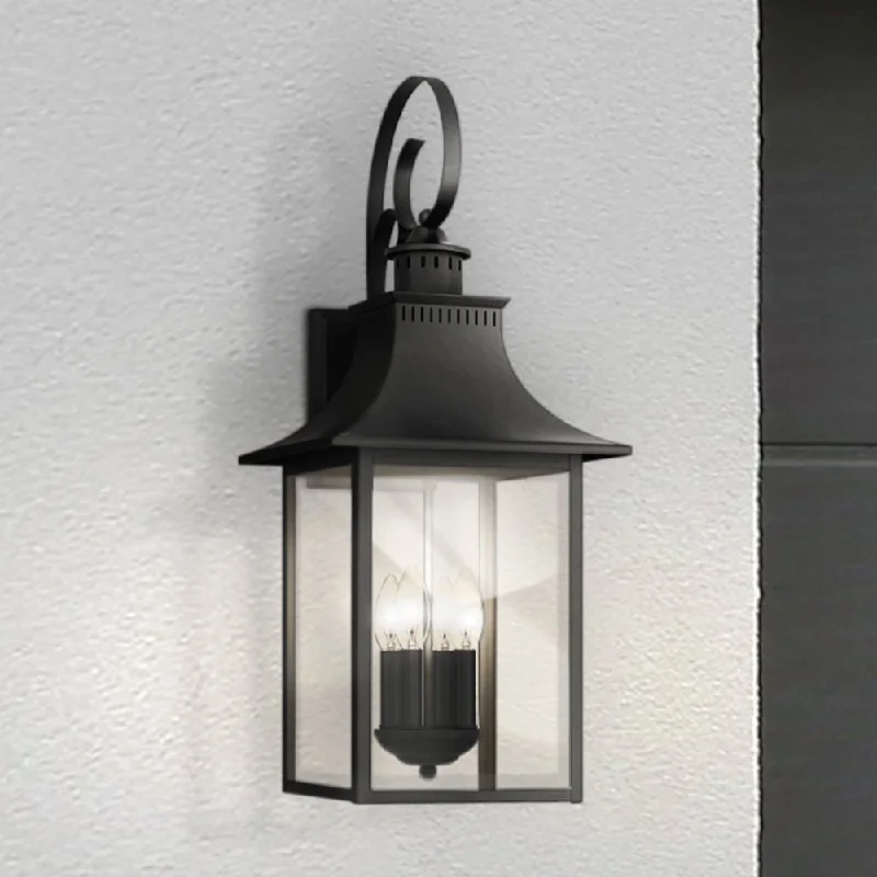 Dust - Resistant Industrial Lighting for Dirty WorkspacesUQL1759 English Country Outdoor Wall Sconce, 28.00''H x 12.00''W x 12.75''D, Mystic Black Finish, Viersen Collection
