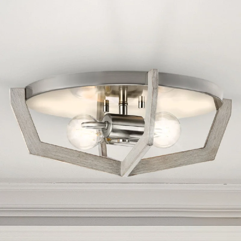 Industrial Lighting for Electronics ManufacturingUHP4560 Modern Indoor Ceiling Light, 5-1/2''H x 15"W x 15''D, Brushed Nickel Finish, Spartanburg Collection Industrial Lighting for Electronics ManufacturingUHP4560 Modern Indoor Ceiling Light, 5-1/2''H x 15"W x 15''D, Brushed Nickel Finish, Spartanburg Collection