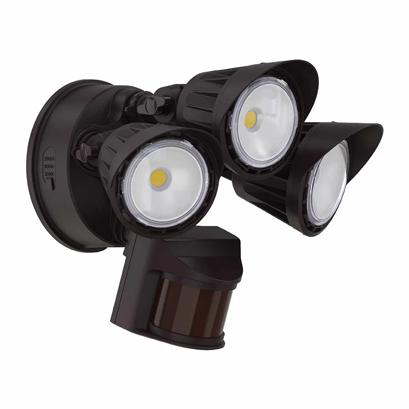 Recessed lights for kitchens with a lot of natural light3 Head LED Security Light, 2800 Lumens, 30 watt, 120V, CCT Selectable, Bronze or White Finish, With PIR Sensor Recessed lights for kitchens with a lot of natural light3 Head LED Security Light, 2800 Lumens, 30 watt, 120V, CCT Selectable, Bronze or White Finish, With PIR Sensor