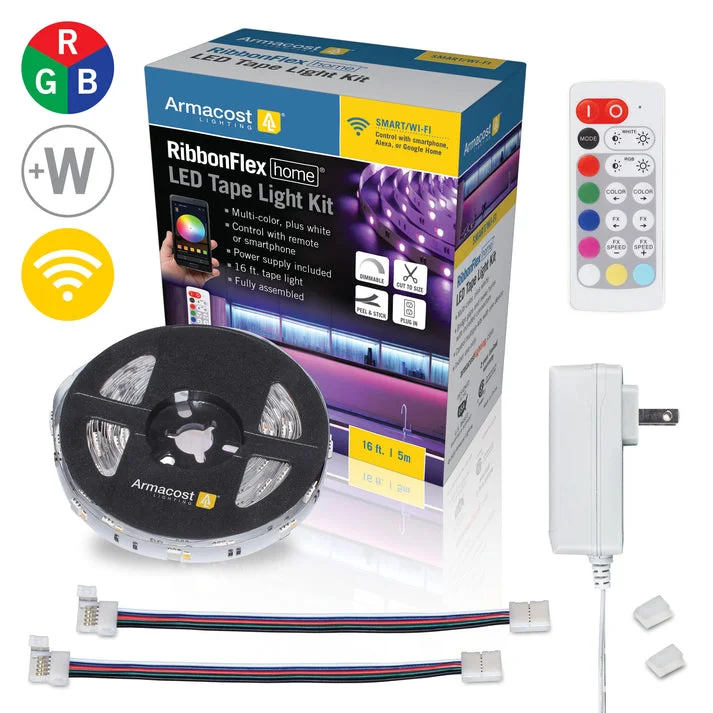 Recessed lights with a narrow beam spread for spotlighting artworksRibbonFlex Home RGBW Multicolor LED Strip Light Tape, 24V, 1400 Lumens, 24W, 3000K Recessed lights with a narrow beam spread for spotlighting artworksRibbonFlex Home RGBW Multicolor LED Strip Light Tape, 24V, 1400 Lumens, 24W, 3000K