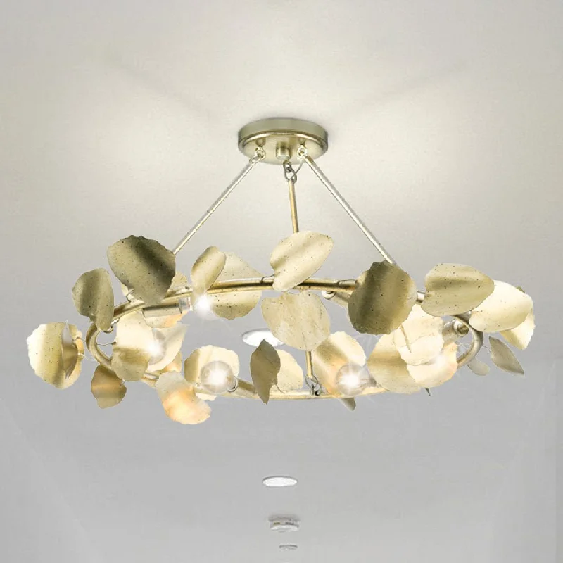 Adjustable Industrial Lighting for Flexible IlluminationUHP4998 Eclectic Indoor Ceiling Light, 14-1/2''H x 28"W x 28''D, Gilded Silver Finish, Hervey Collection Adjustable Industrial Lighting for Flexible IlluminationUHP4998 Eclectic Indoor Ceiling Light, 14-1/2''H x 28"W x 28''D, Gilded Silver Finish, Hervey Collection