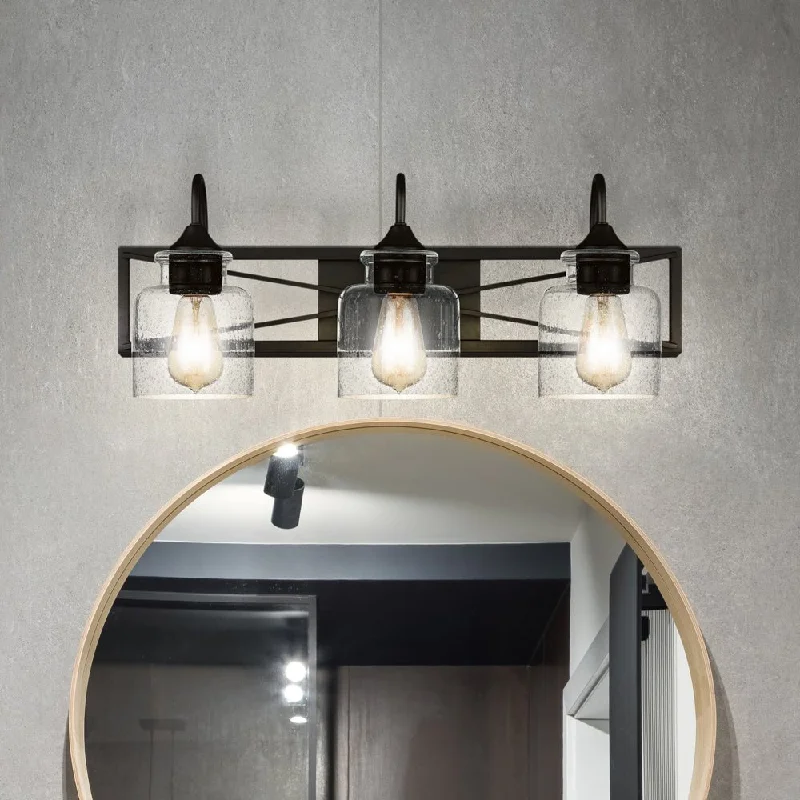 Industrial Ceiling - Mounted Lighting for Assembly PlantsUQL4541 Contemporary Indoor Bath Light, 9.25''H x 24.00''W x 7.25''D, Matte Black Finish, Kassel Collection Industrial Ceiling - Mounted Lighting for Assembly PlantsUQL4541 Contemporary Indoor Bath Light, 9.25''H x 24.00''W x 7.25''D, Matte Black Finish, Kassel Collection