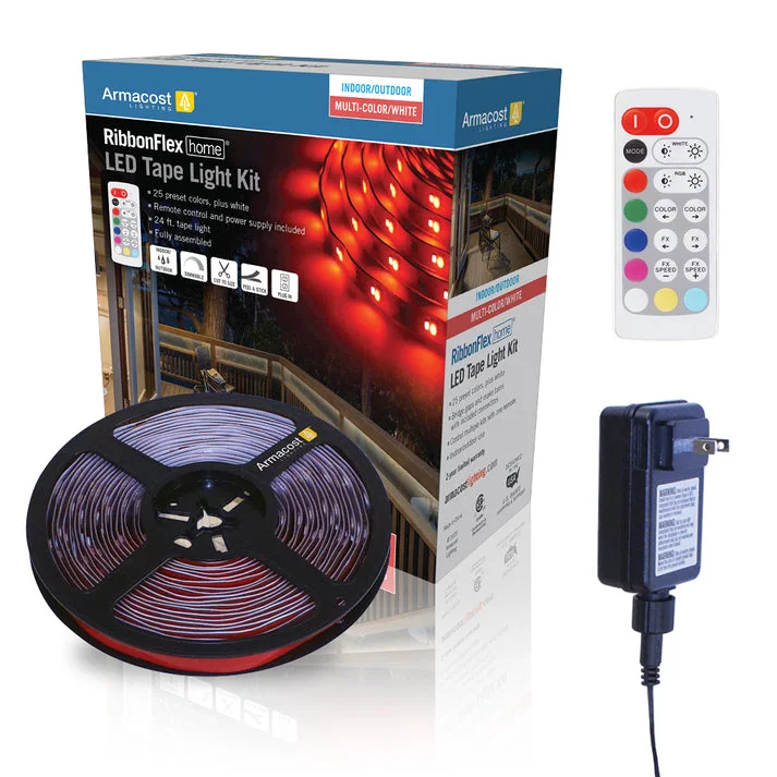 Frosted - lens recessed lights for a soft, diffused glowRibbonFlex Home RGBW Multicolor Indoor/Outdoor LED Strip Light Tape, 24V, 1456 Lumens, 24W, 3000K Frosted - lens recessed lights for a soft, diffused glowRibbonFlex Home RGBW Multicolor Indoor/Outdoor LED Strip Light Tape, 24V, 1456 Lumens, 24W, 3000K