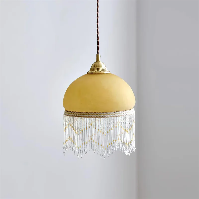Brass & Yellow Glass