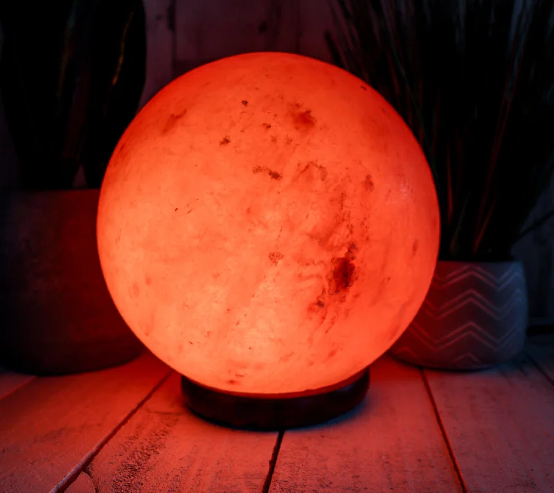 Salt Lamps for Holistic Health and Wellness9" Pink Himalayan Salt Globe Shape Lamp 25-30 Lbs Salt Lamps for Holistic Health and Wellness9" Pink Himalayan Salt Globe Shape Lamp 25-30 Lbs