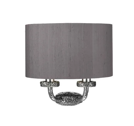 coastal style wall lamps with nautical elements for beachfront homesSloane Double Wall Light Pewter With Charcoal & Silver Shade (other shade colours available) - ID 10249 coastal style wall lamps with nautical elements for beachfront homesSloane Double Wall Light Pewter With Charcoal & Silver Shade (other shade colours available) - ID 10249