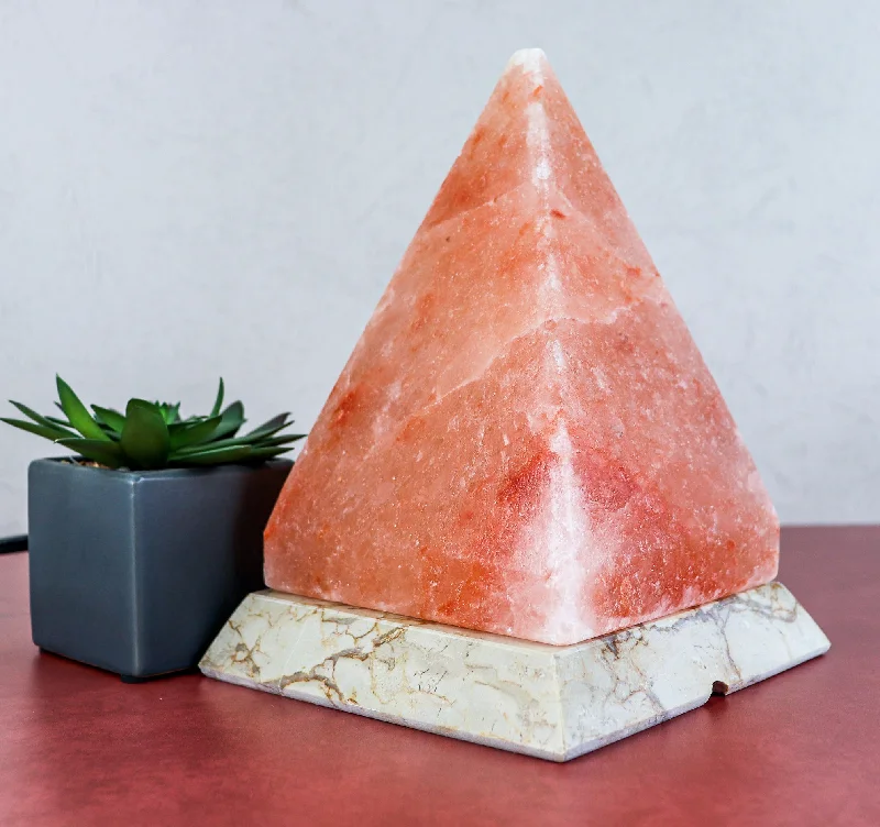 Salt Lamps for Allergy Relief and Air PurificationHimalayan Salt Pyramid Shape Lamp w/ Marble Base Salt Lamps for Allergy Relief and Air PurificationHimalayan Salt Pyramid Shape Lamp w/ Marble Base