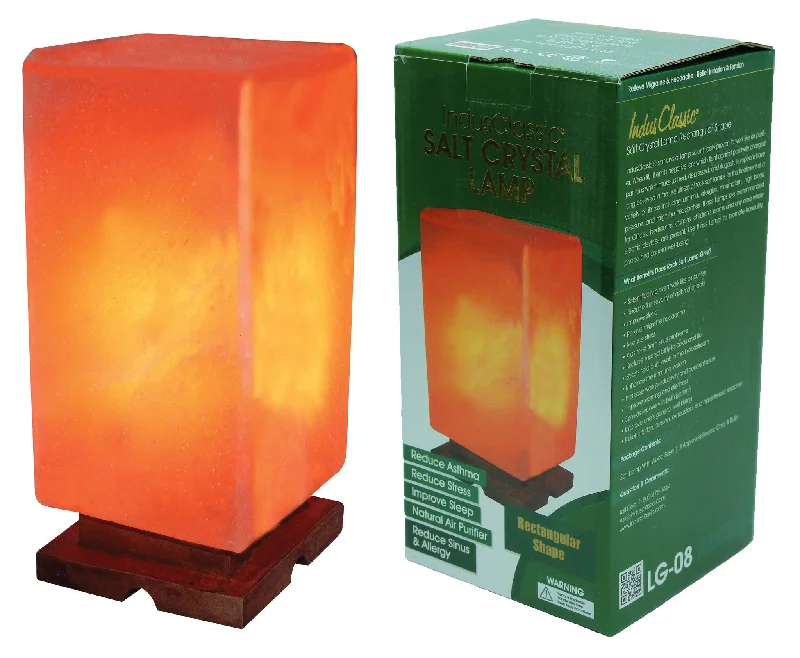 Salt Lamps for Holistic Health and WellnessIndusclassic® LG-08 Rectangular Himalayan Crystal Rock Salt Lamp Ionizer Air Purifier With Dimmable control Salt Lamps for Holistic Health and WellnessIndusclassic® LG-08 Rectangular Himalayan Crystal Rock Salt Lamp Ionizer Air Purifier With Dimmable control