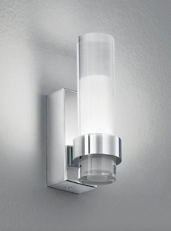 metal wall lamps with a matte black finish for a sleek and modern lookPolished Chrome Finish LED Bathroom Single Wall Light IP44 - ID 4809 metal wall lamps with a matte black finish for a sleek and modern lookPolished Chrome Finish LED Bathroom Single Wall Light IP44 - ID 4809