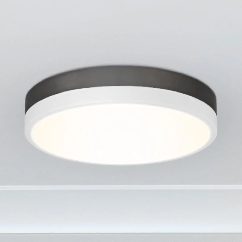 Industrial Flood Lighting for Outdoor Loading DocksUQL5153 Industrial Indoor Ceiling Light, 2.00''H x 11.00''W x 11.00''D, Matte Black White Finish, Minot Collection Industrial Flood Lighting for Outdoor Loading DocksUQL5153 Industrial Indoor Ceiling Light, 2.00''H x 11.00''W x 11.00''D, Matte Black White Finish, Minot Collection
