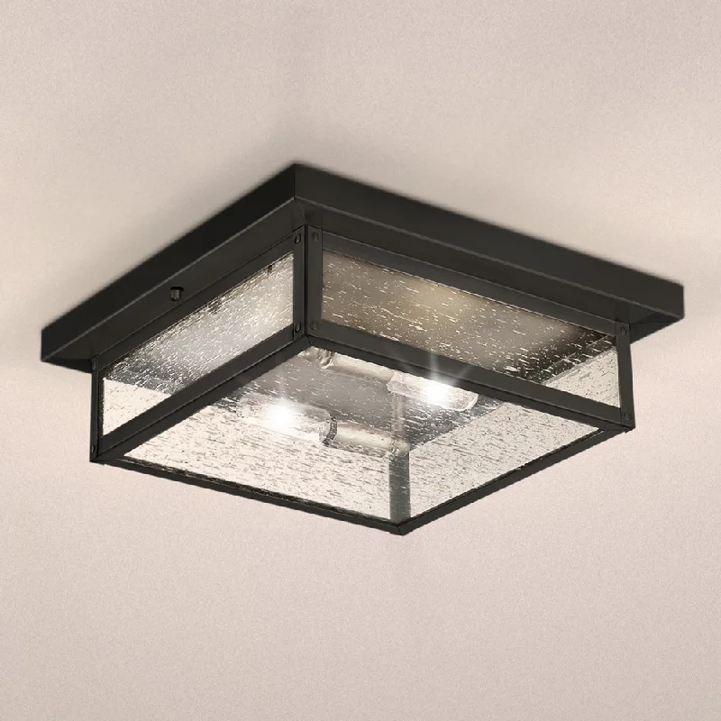Industrial Lighting for Pharmaceutical ManufacturingUQL5161 Modern Farmhouse Indoor Ceiling Light, 4.00''H x 12.00''W x 12.00''D, Earth Black Finish, Quincy Collection Industrial Lighting for Pharmaceutical ManufacturingUQL5161 Modern Farmhouse Indoor Ceiling Light, 4.00''H x 12.00''W x 12.00''D, Earth Black Finish, Quincy Collection