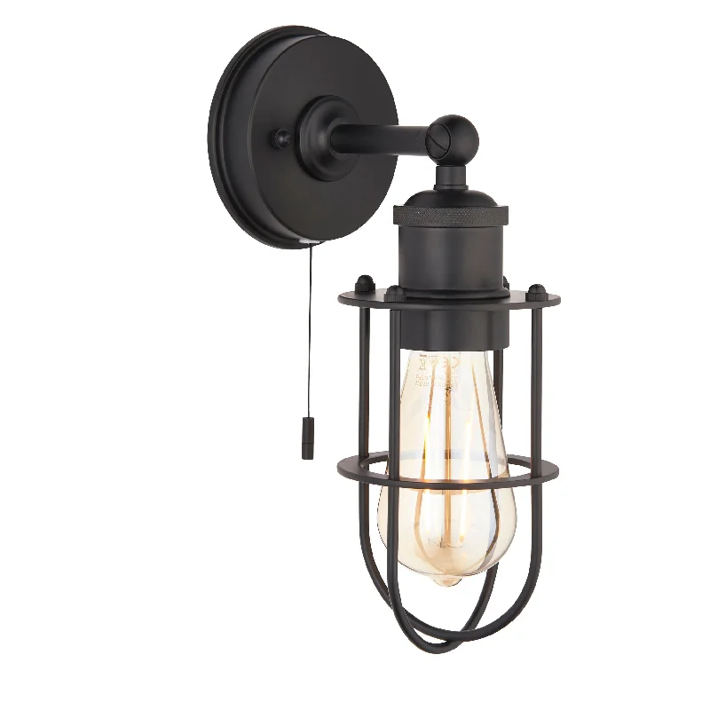 mid - century modern wall lamps with iconic shapes for a stylish studyIndustrial Caged Matt Black Bathroom Wall Light - ID 11665 mid - century modern wall lamps with iconic shapes for a stylish studyIndustrial Caged Matt Black Bathroom Wall Light - ID 11665