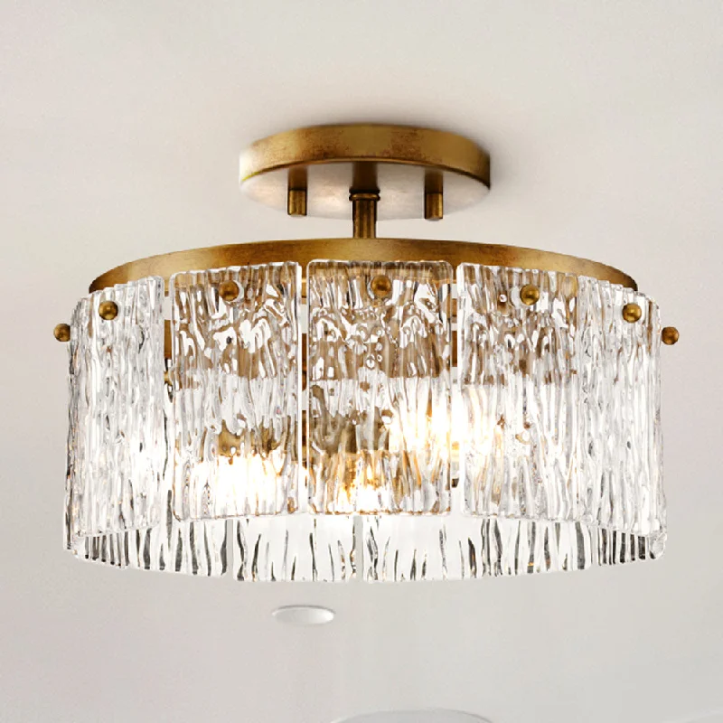 Industrial Exit Sign Lighting for Quick EvacuationUHP4959 Glam Indoor Ceiling Light, 7-7/8''H x 12-5/8"W x 12-5/8''D, Gold Ombre Finish, Kenton Collection Industrial Exit Sign Lighting for Quick EvacuationUHP4959 Glam Indoor Ceiling Light, 7-7/8''H x 12-5/8"W x 12-5/8''D, Gold Ombre Finish, Kenton Collection