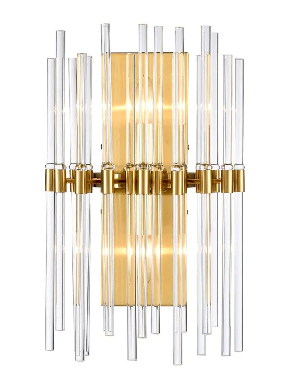 ceramic wall lamps with hand - painted designs for an artistic touchCELEST Aged Brass & Glass Rods 2 Light Refract Wall Light - ID 13236 ceramic wall lamps with hand - painted designs for an artistic touchCELEST Aged Brass & Glass Rods 2 Light Refract Wall Light - ID 13236