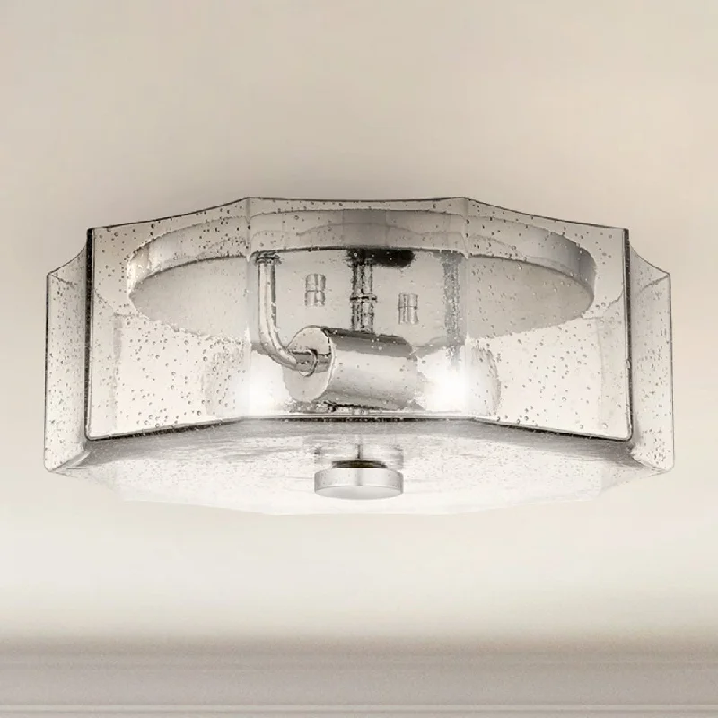 Industrial Lighting with High CRI (Color Rendering Index) for True Color PerceptionUQL5601 Classic Indoor Ceiling Light, 5.25''H x 14''W x 14''D, Polished Chrome Finish, Hankinson Collection Industrial Lighting with High CRI (Color Rendering Index) for True Color PerceptionUQL5601 Classic Indoor Ceiling Light, 5.25''H x 14''W x 14''D, Polished Chrome Finish, Hankinson Collection