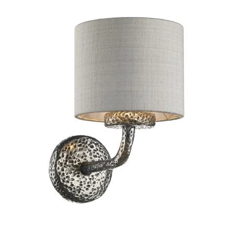 rustic farmhouse wall lamps with wooden accents for cozy bedroomsSloane Wall Light Pewter With Grey & Silver Shade (other shade colours available) - ID 10247 rustic farmhouse wall lamps with wooden accents for cozy bedroomsSloane Wall Light Pewter With Grey & Silver Shade (other shade colours available) - ID 10247