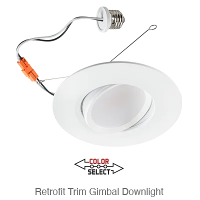 Waterproof recessed lights for bathroom ceiling installationAviva 4 Inch LED Gimble Down Light Retrofit, 810 Lumens, 8W, 120V, CCT Selectable: 2700K/3000K/3500K/4000K/5000K