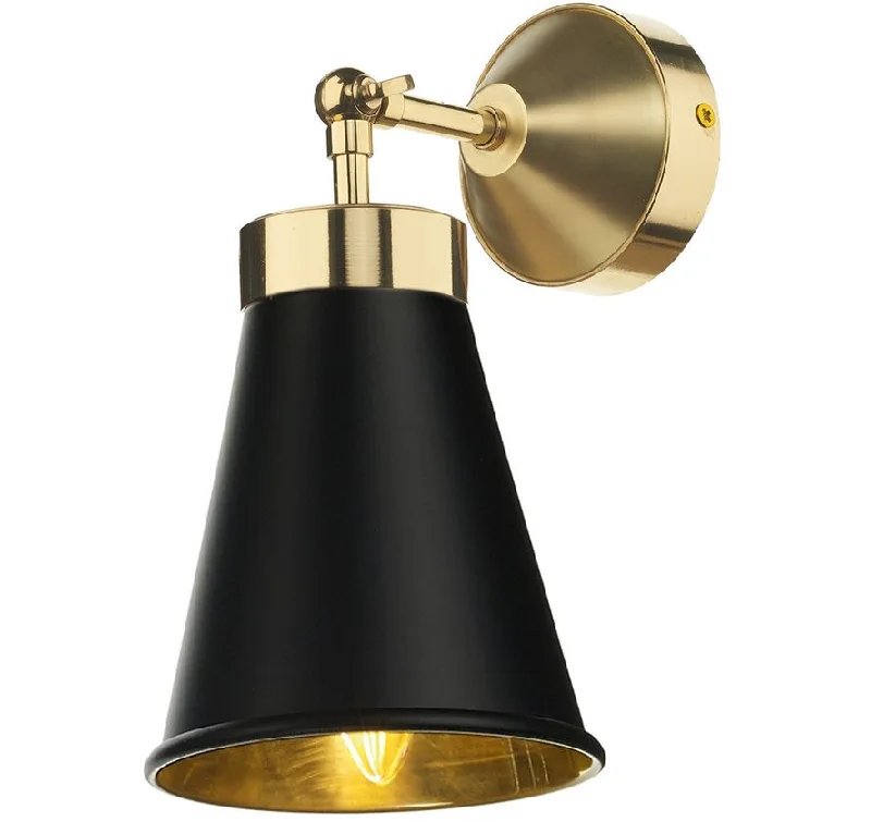 asian - inspired wall lamps with bamboo or paper shades for a zen - like Hyde Brass and Black Single Wall Light - ID 9675 asian - inspired wall lamps with bamboo or paper shades for a zen - like Hyde Brass and Black Single Wall Light - ID 9675