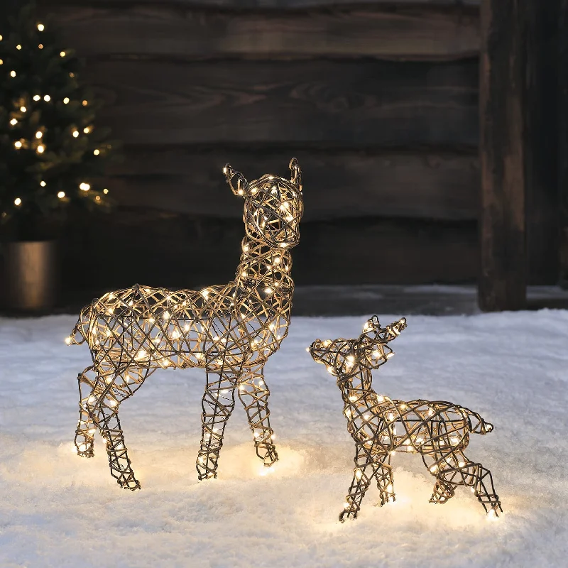 Twinkling String Lights for a Magical Atmosphere45cm Mini Studley Doe & Fawn LED Light Up Reindeer Duo Twinkling String Lights for a Magical Atmosphere45cm Mini Studley Doe & Fawn LED Light Up Reindeer Duo
