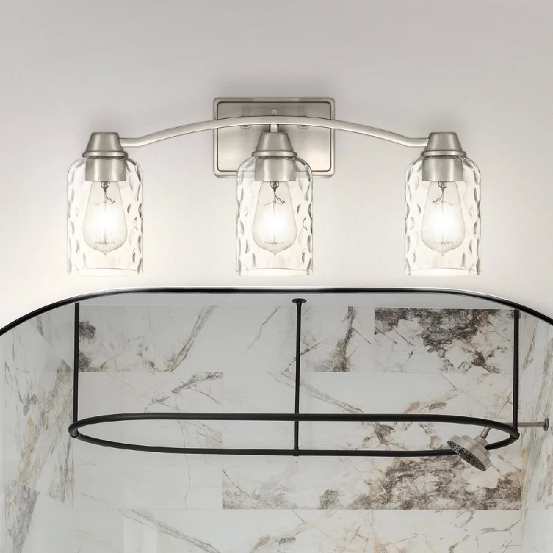Industrial Lighting for Electronics ManufacturingUQL4421 Classic Indoor Bath Light, 9.00''H x 21.50''W x 6.50''D, Brushed Nickel Finish, Ravensburg Collection Industrial Lighting for Electronics ManufacturingUQL4421 Classic Indoor Bath Light, 9.00''H x 21.50''W x 6.50''D, Brushed Nickel Finish, Ravensburg Collection