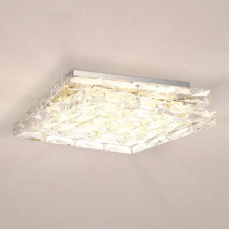 Industrial Area Lighting for Large Open SpacesUQL5560 Contemporary Indoor Ceiling Light, 3.25''H x 14.75''W x 14.75''D, Polished Chrome Finish, Lafayette Collection Industrial Area Lighting for Large Open SpacesUQL5560 Contemporary Indoor Ceiling Light, 3.25''H x 14.75''W x 14.75''D, Polished Chrome Finish, Lafayette Collection