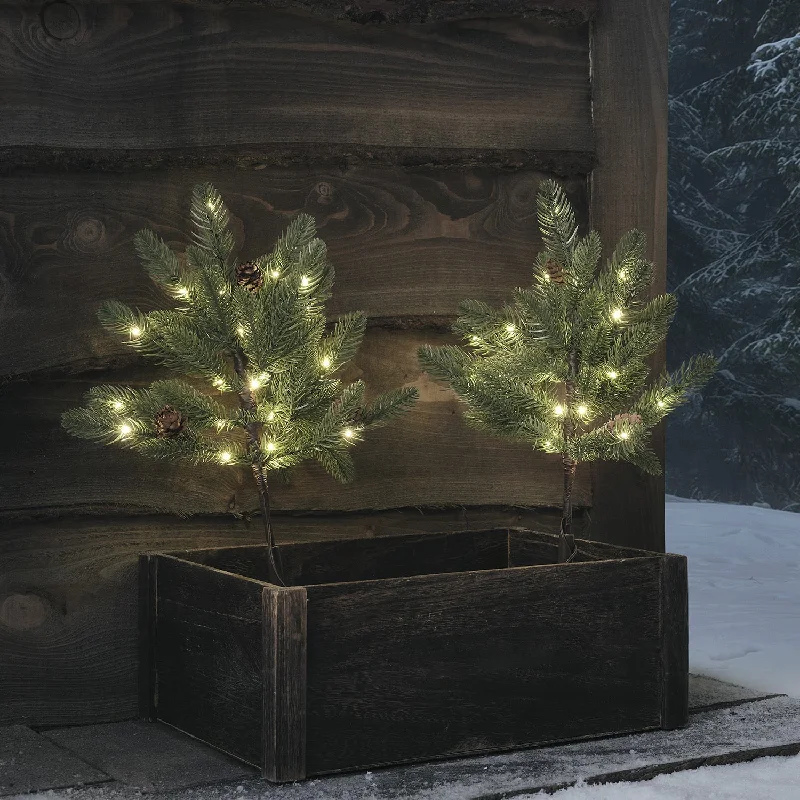 String Lights for Outdoor Dining AreasSet of 2 Pre Lit Christmas Tree Stake Lights