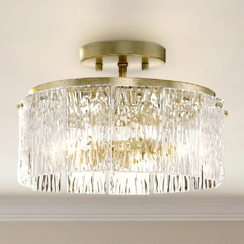 Industrial Lighting for Furniture FactoriesUHP4958 Glam Indoor Ceiling Light, 7-7/8''H x 12-5/8"W x 12-5/8''D, Gilded Silver Finish, Kenton Collection Industrial Lighting for Furniture FactoriesUHP4958 Glam Indoor Ceiling Light, 7-7/8''H x 12-5/8"W x 12-5/8''D, Gilded Silver Finish, Kenton Collection