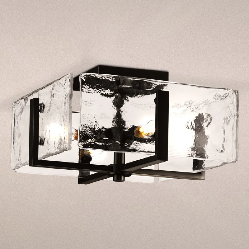 Industrial Lighting with High CRI (Color Rendering Index) for True Color PerceptionUHP5076 Mediterranean Indoor Ceiling Light, 7-1/4''H x 13"W x 13''D, Matte Black Finish, Shreveport Collection Industrial Lighting with High CRI (Color Rendering Index) for True Color PerceptionUHP5076 Mediterranean Indoor Ceiling Light, 7-1/4''H x 13"W x 13''D, Matte Black Finish, Shreveport Collection