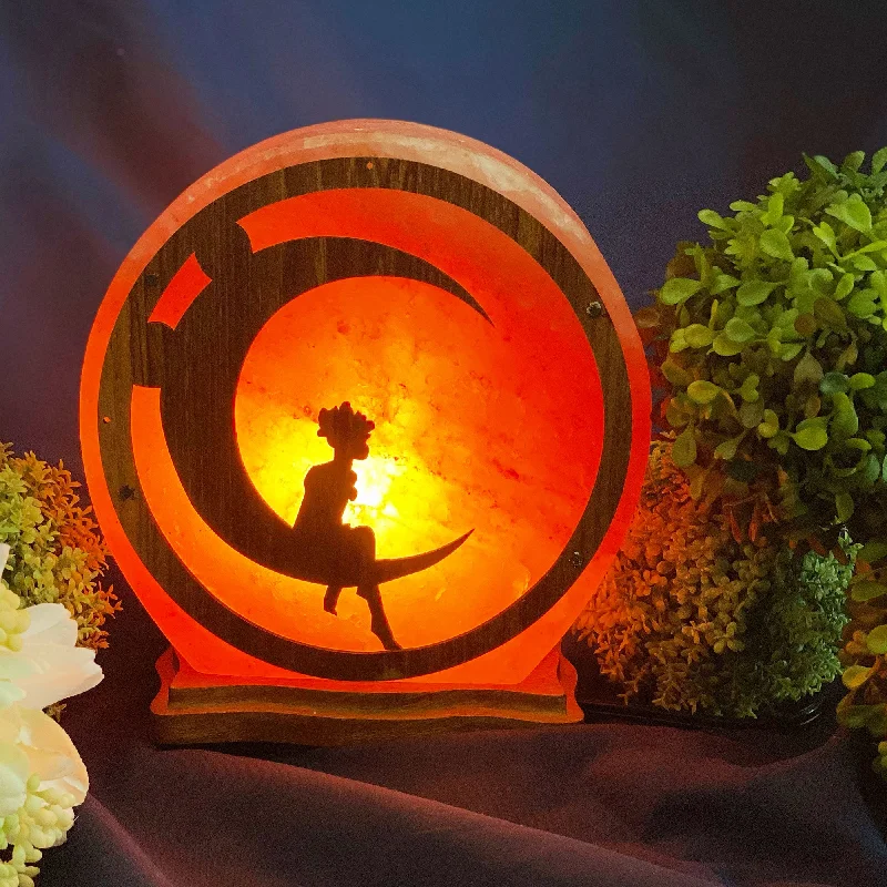 Salt Lamps with Built - in Essential Oil DiffusersHimalayan Salt Fairy Sitting On The Moon Lamp Salt Lamps with Built - in Essential Oil DiffusersHimalayan Salt Fairy Sitting On The Moon Lamp