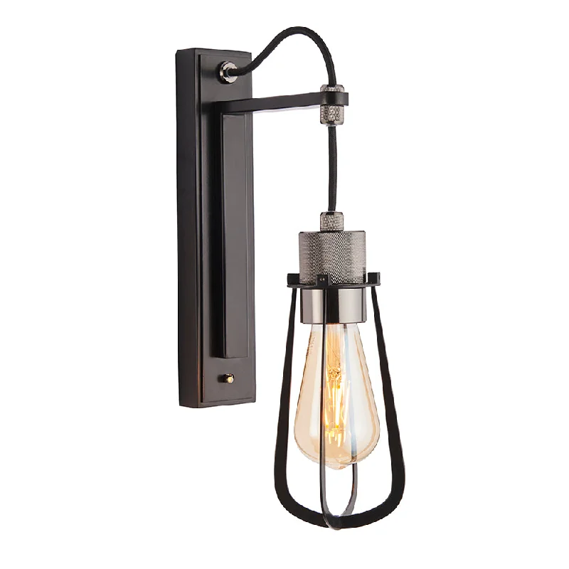 rustic farmhouse wall lamps with wooden accents for cozy bedroomsBlack Chrome Knurled Wall Light - ID 11003 rustic farmhouse wall lamps with wooden accents for cozy bedroomsBlack Chrome Knurled Wall Light - ID 11003